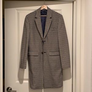 ZARA Houndstooth Long Coat